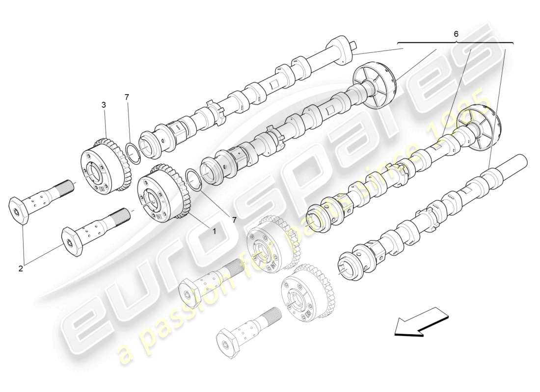 a part diagram from the maserati ghibli (2014-2016) parts catalogue