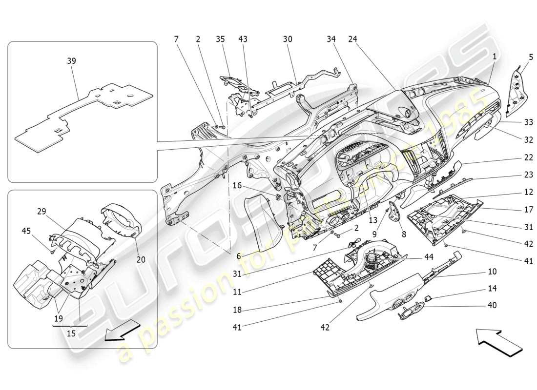 a part diagram from the maserati levante parts catalogue