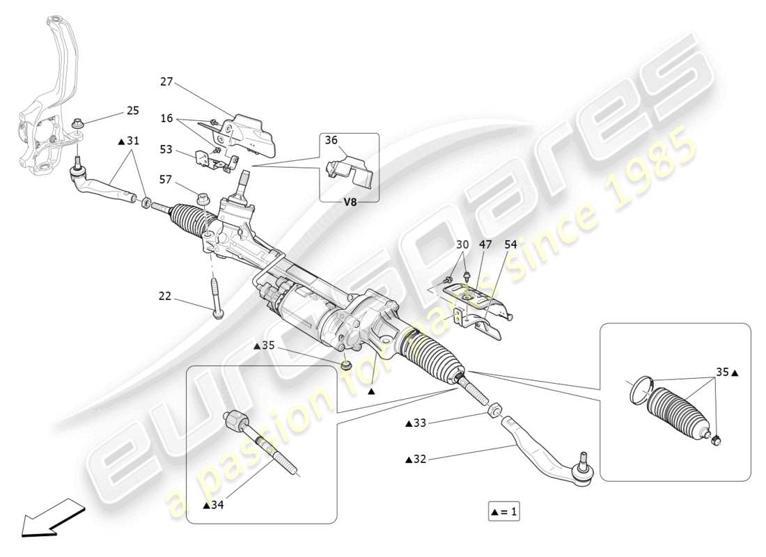 a part diagram from the maserati levante parts catalogue
