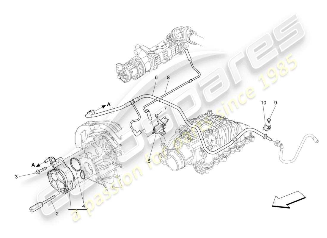a part diagram from the maserati levante (2017) parts catalogue