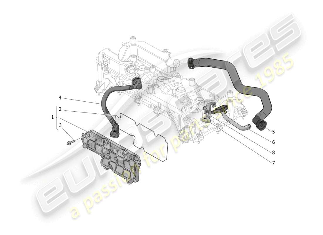 a part diagram from the maserati grecale parts catalogue