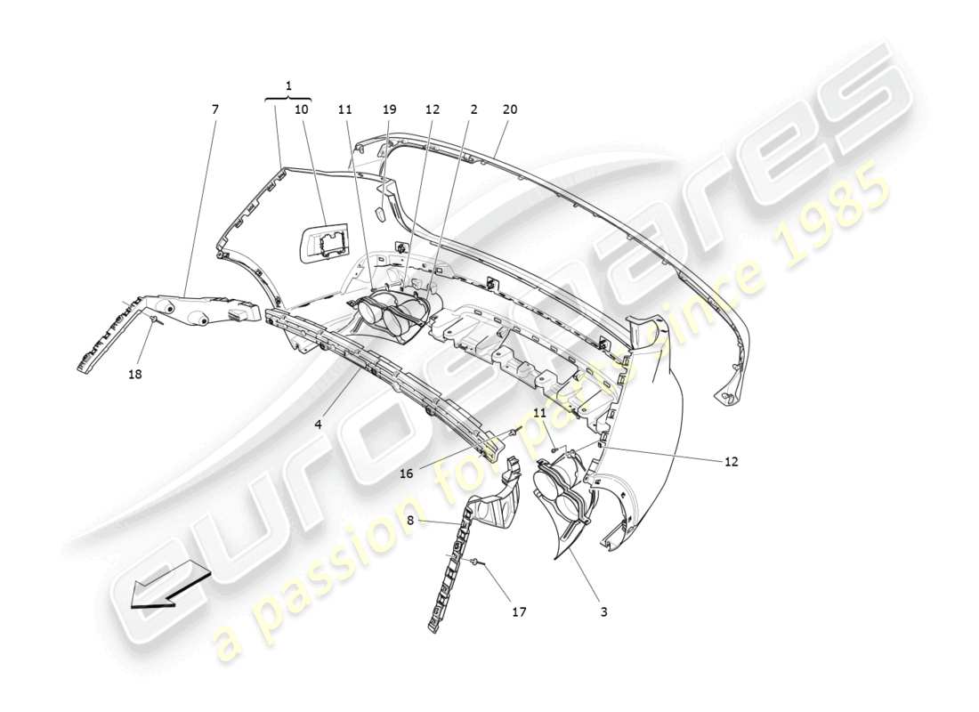 a part diagram from the maserati levante parts catalogue