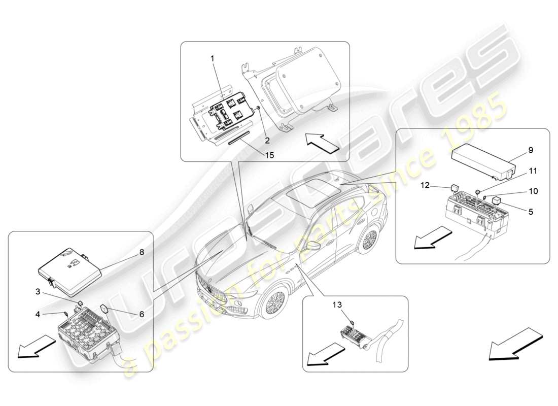 a part diagram from the maserati levante parts catalogue