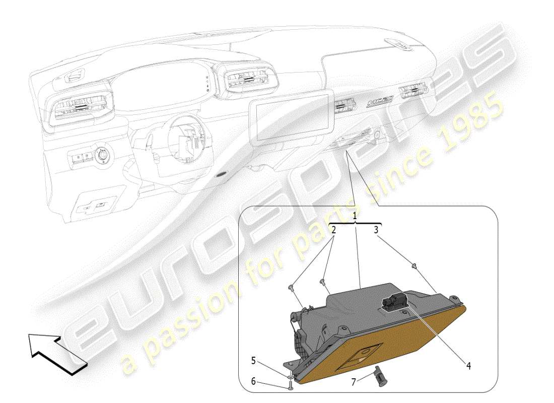 a part diagram from the maserati mc20 parts catalogue