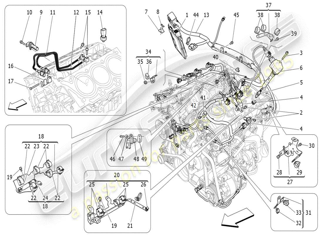 a part diagram from the maserati ghibli (2020) parts catalogue