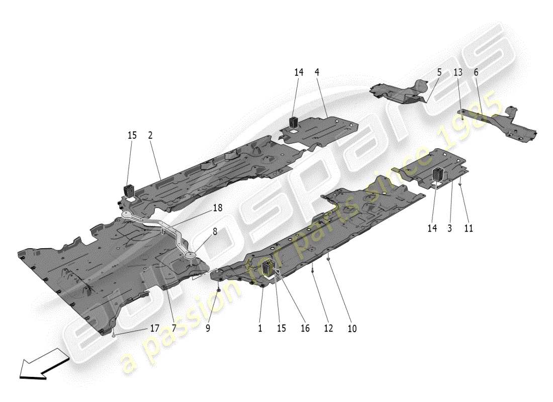 a part diagram from the maserati grecale parts catalogue