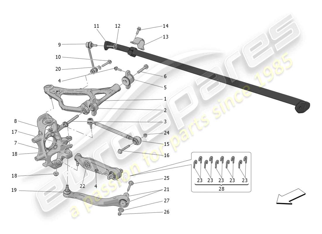 a part diagram from the maserati mc20 parts catalogue