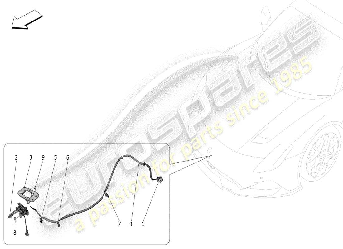 a part diagram from the maserati mc20 parts catalogue