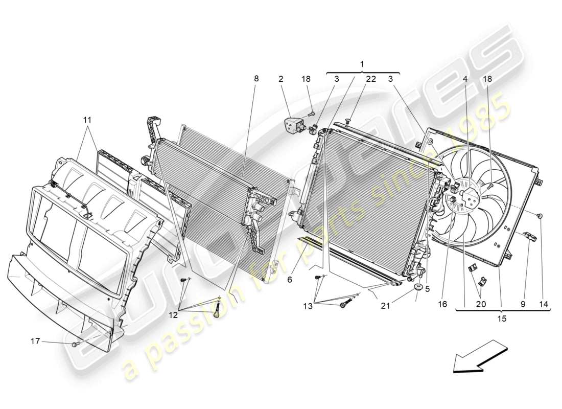 a part diagram from the maserati levante parts catalogue