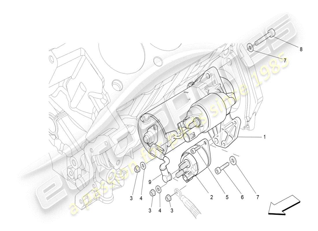 a part diagram from the maserati ghibli (2021) parts catalogue