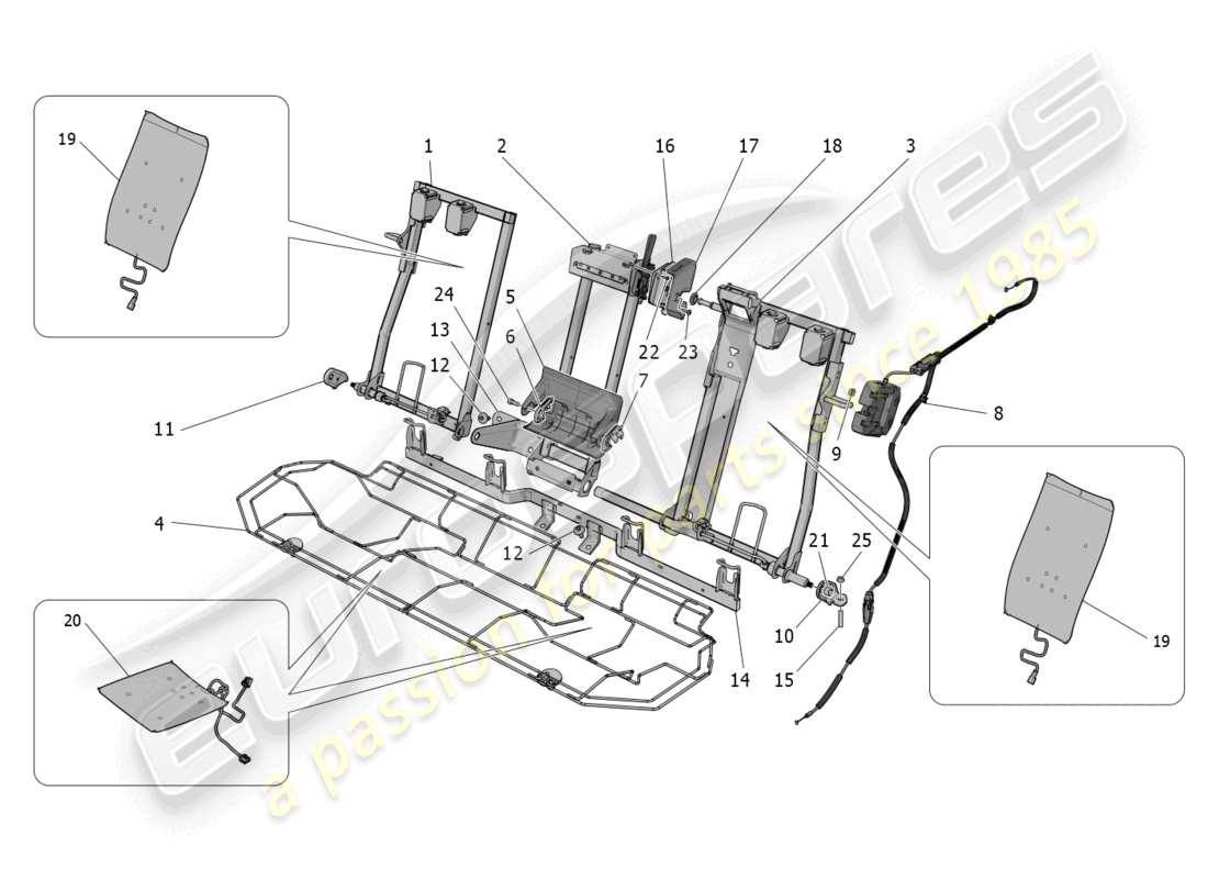 VIEW PARTS DIAGRAMS FROM THE MASERATI GRECALE PARTS CATALOGUE a part diagram from the maserati grecale parts catalogue