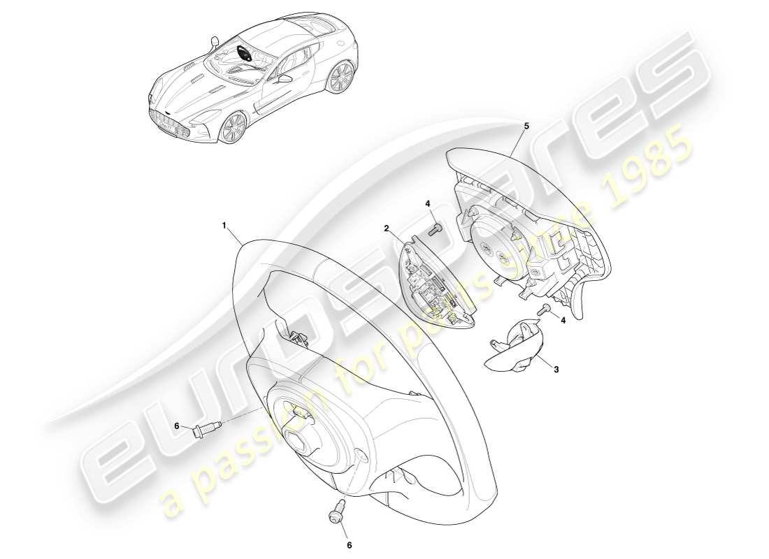 a part diagram from the aston martin one-77 parts catalogue
