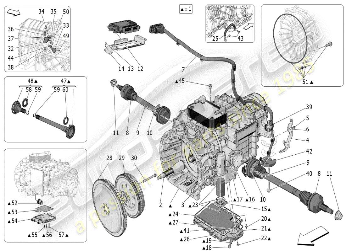 a part diagram from the maserati mc20 parts catalogue