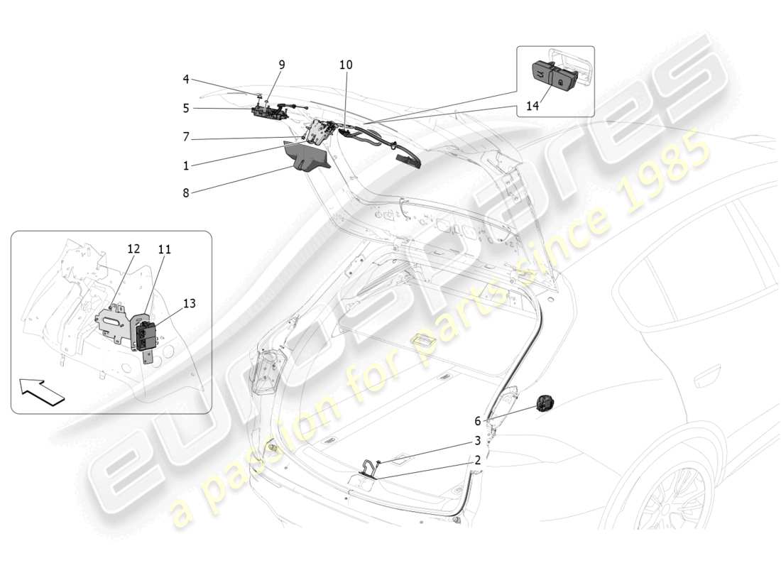 a part diagram from the maserati grecale parts catalogue