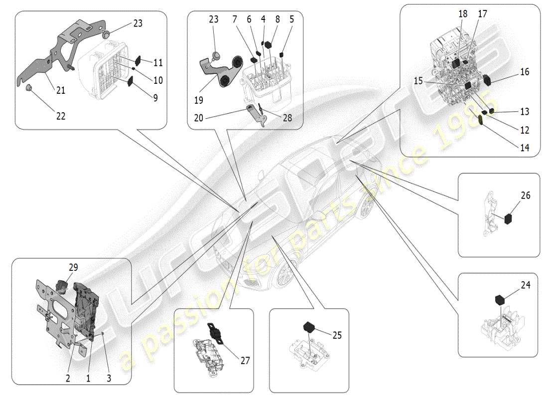 a part diagram from the maserati grecale parts catalogue