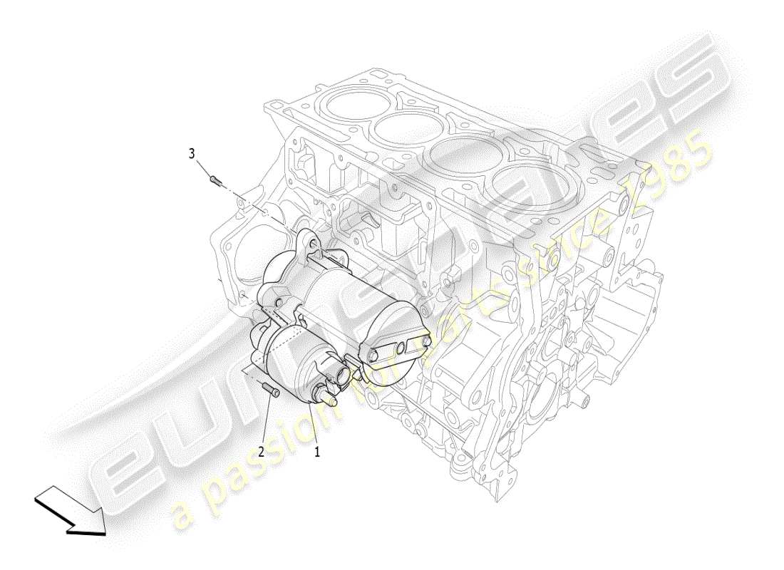 a part diagram from the maserati ghibli (2021) parts catalogue