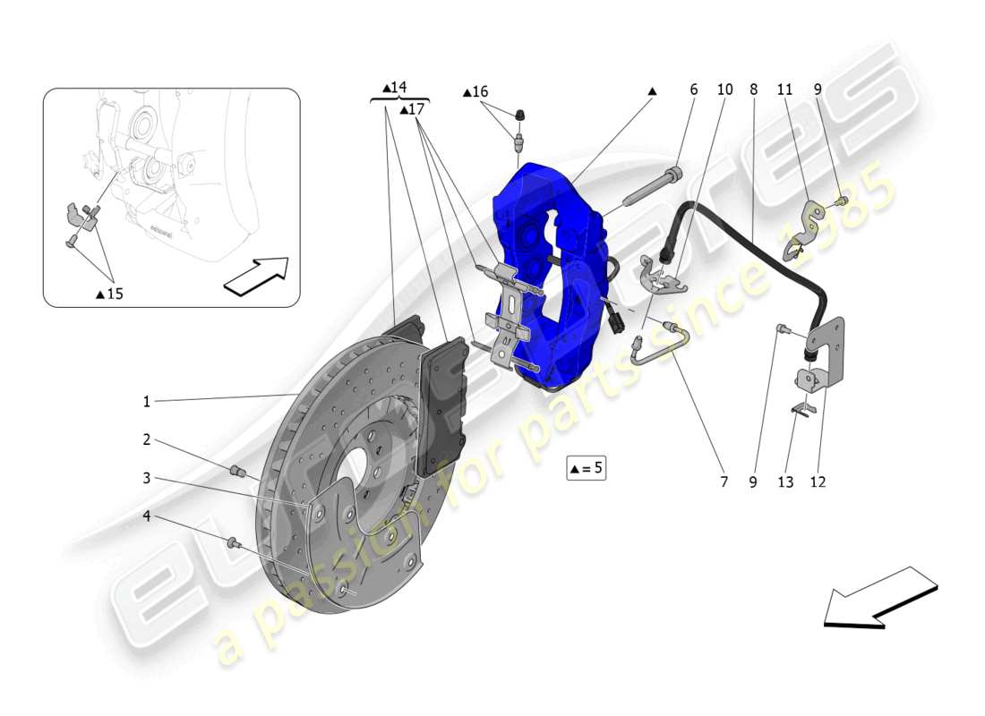 a part diagram from the maserati mc20 parts catalogue