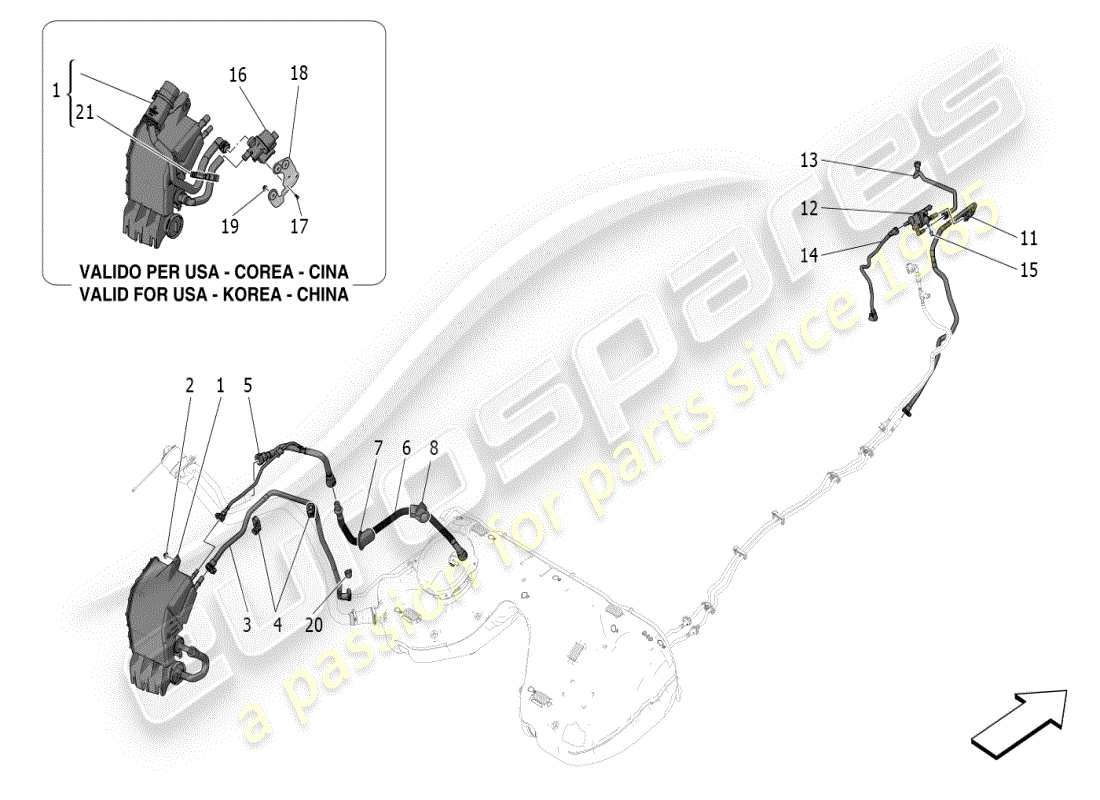 a part diagram from the maserati grecale parts catalogue