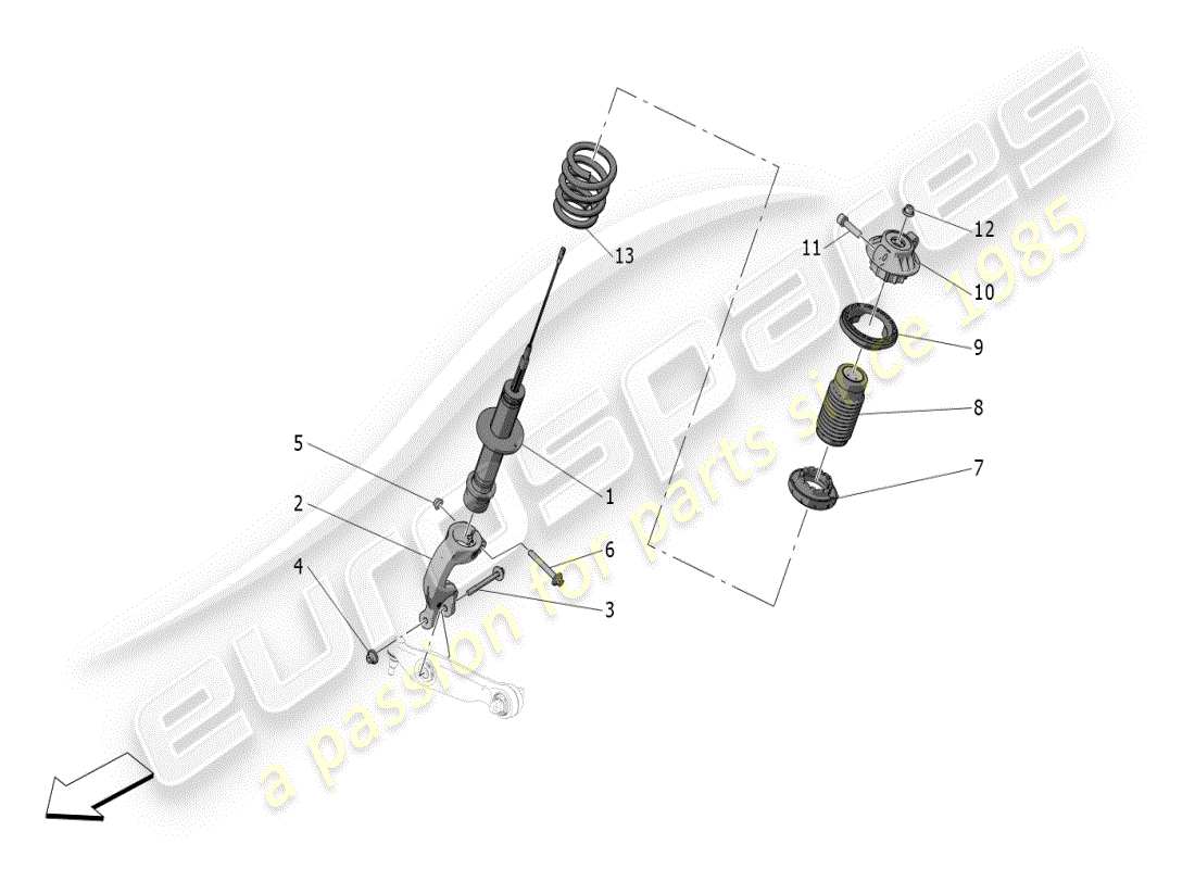 a part diagram from the maserati mc20 parts catalogue