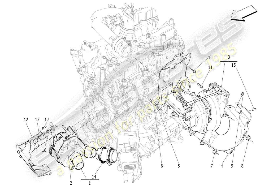 a part diagram from the maserati ghibli (2021) parts catalogue