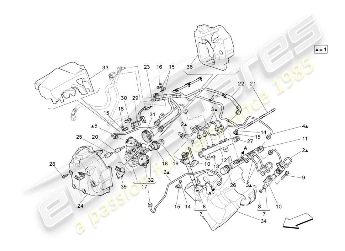 a part diagram from the maserati levante parts catalogue