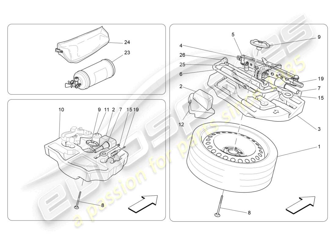 a part diagram from the maserati levante parts catalogue