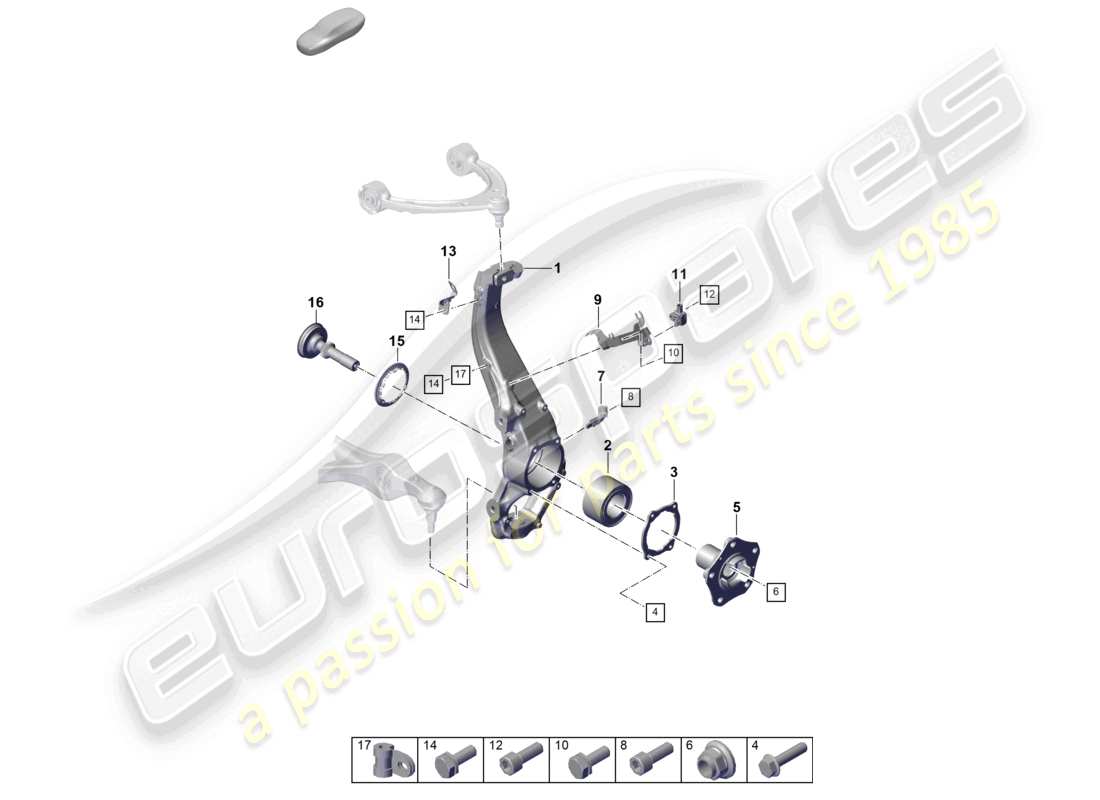 a part diagram from the porsche taycan parts catalogue