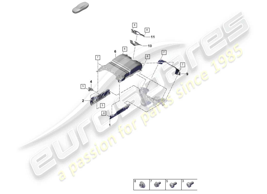 a part diagram from the porsche 2024 (panamera 976) parts catalogue