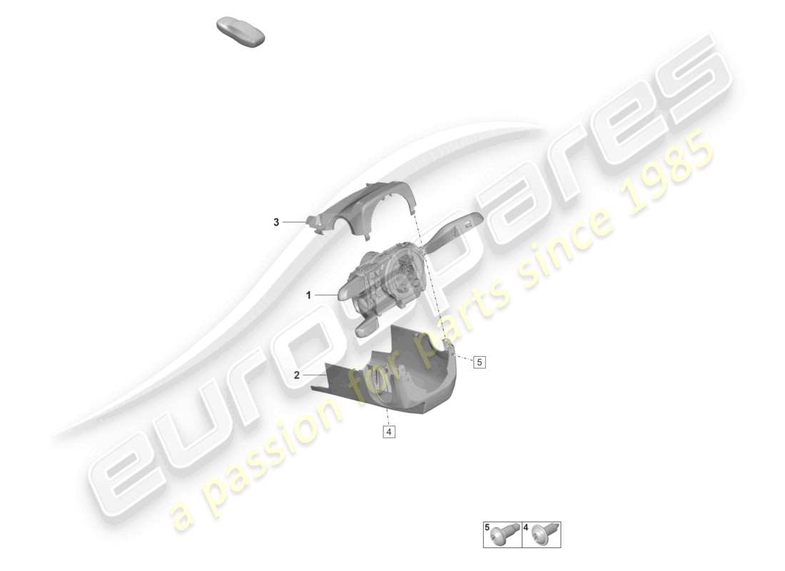 porsche 2022 (992-1 gt3/rs/st) steering column switch parts diagram
