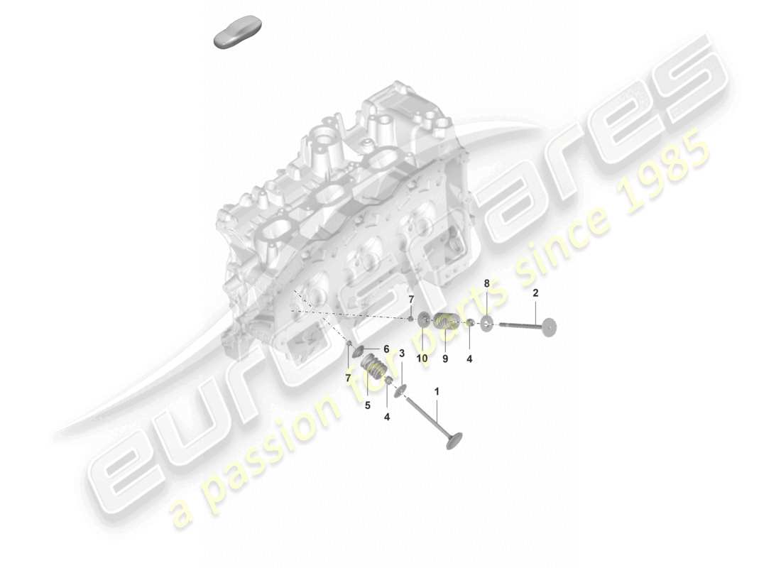porsche 2022 (992-1 turbo / s) cylinder head individual parts valve parts diagram