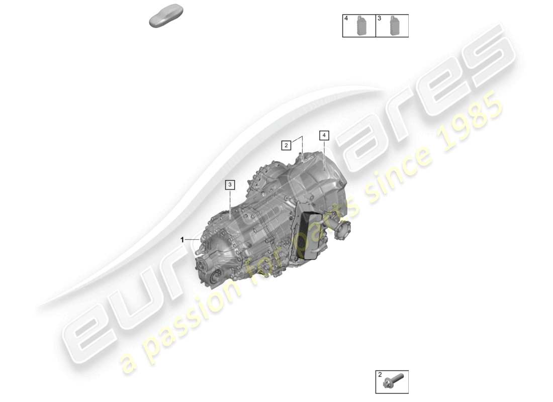 porsche 2025 (992-2 turbo / s) 8-speed dual clutch gearbox - pdk - transmission fluid parts diagram