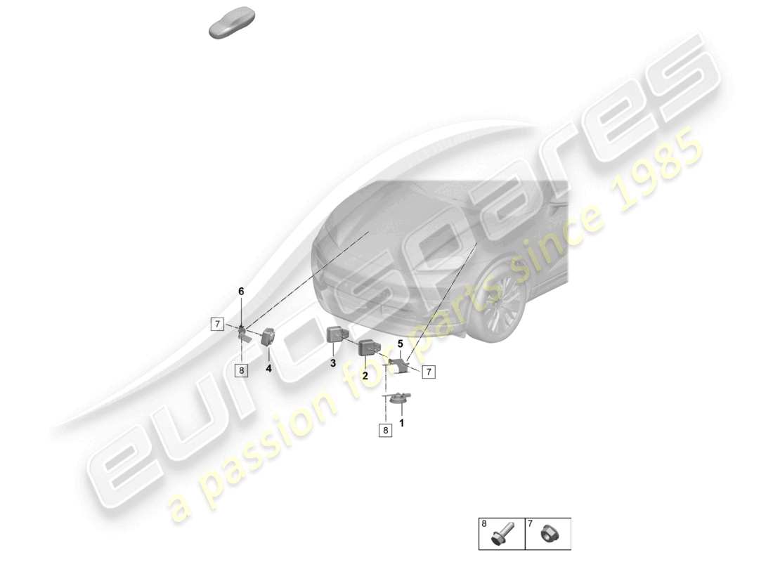 porsche 2026 (macan-e) fanfare signal horn alarm horn part diagram