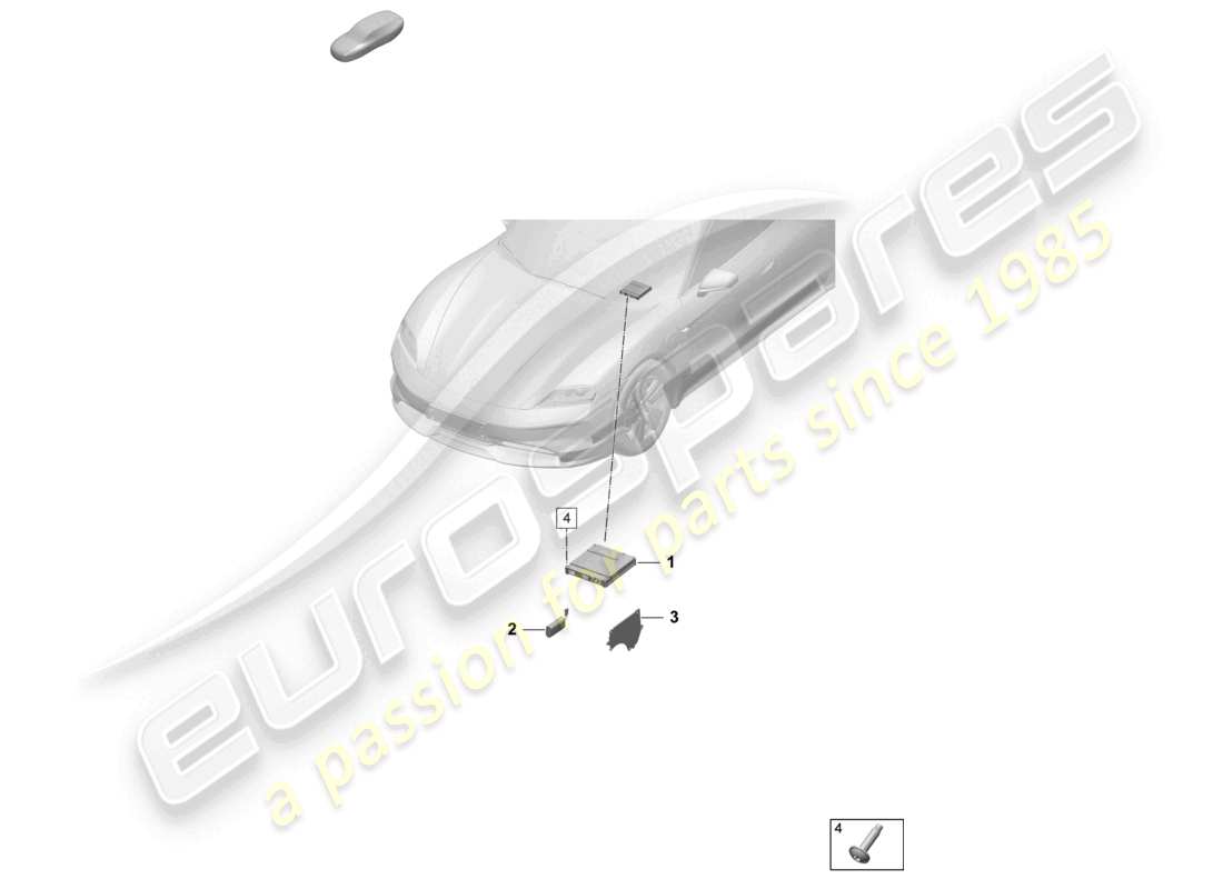 porsche 2026 (taycan 9j1-2) control unit for emerg. call module and communications unit d >>- 16.06.2024 part diagram