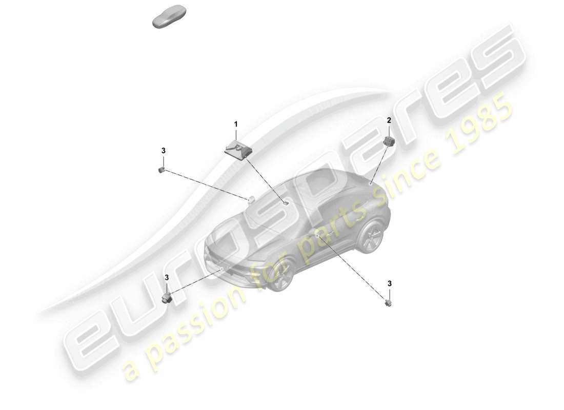 porsche 2025 (macan-e) camera real top view front camera part diagram
