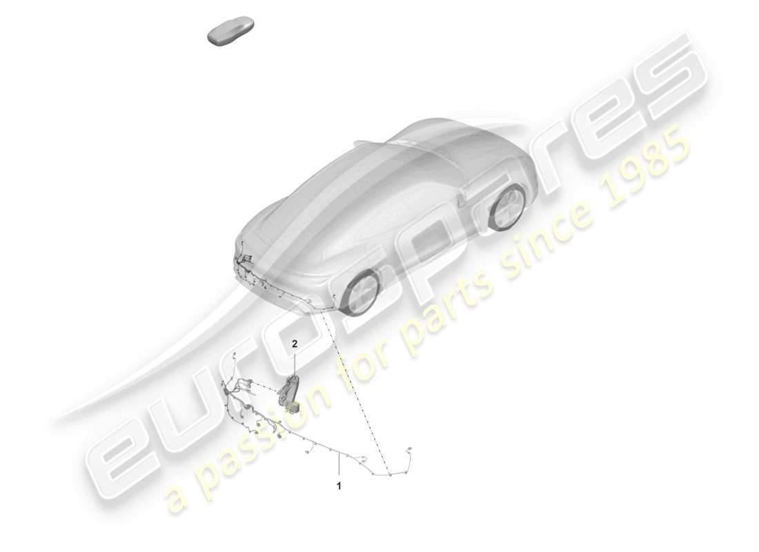 porsche 2023 (taycan 9j1-1) wire set rear end parts diagram