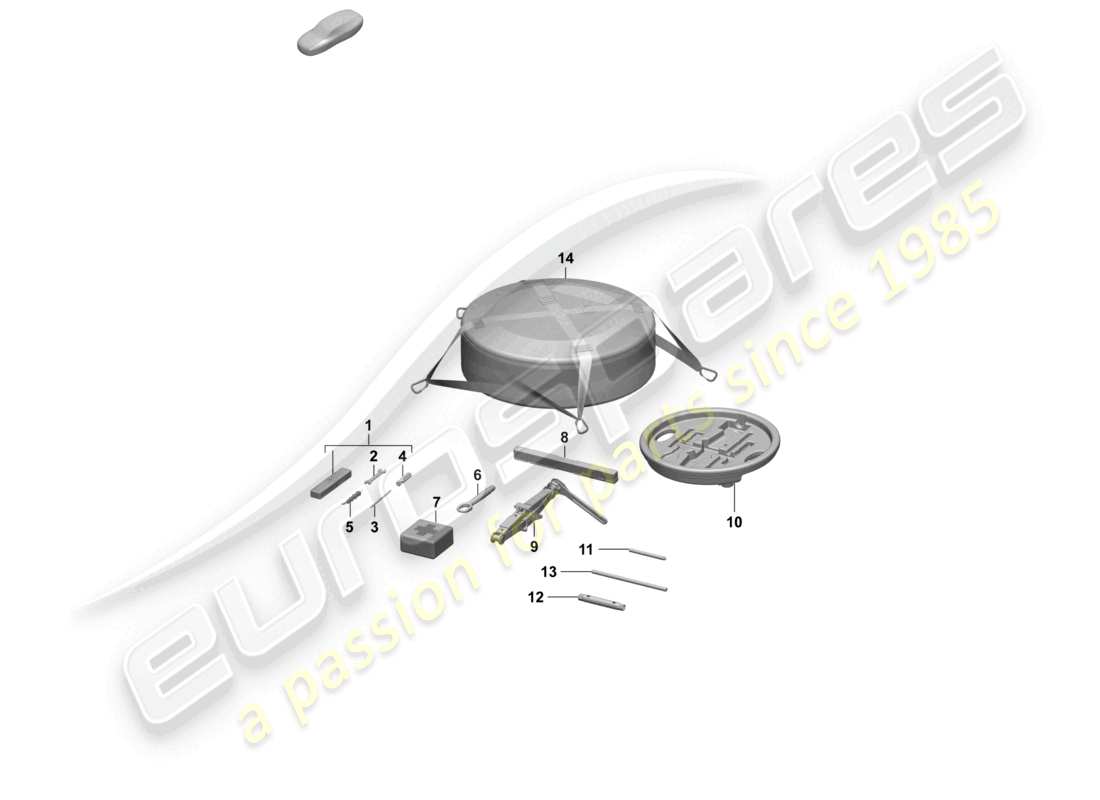 porsche 2025 (taycan 9j1-2) tool jack parts diagram
