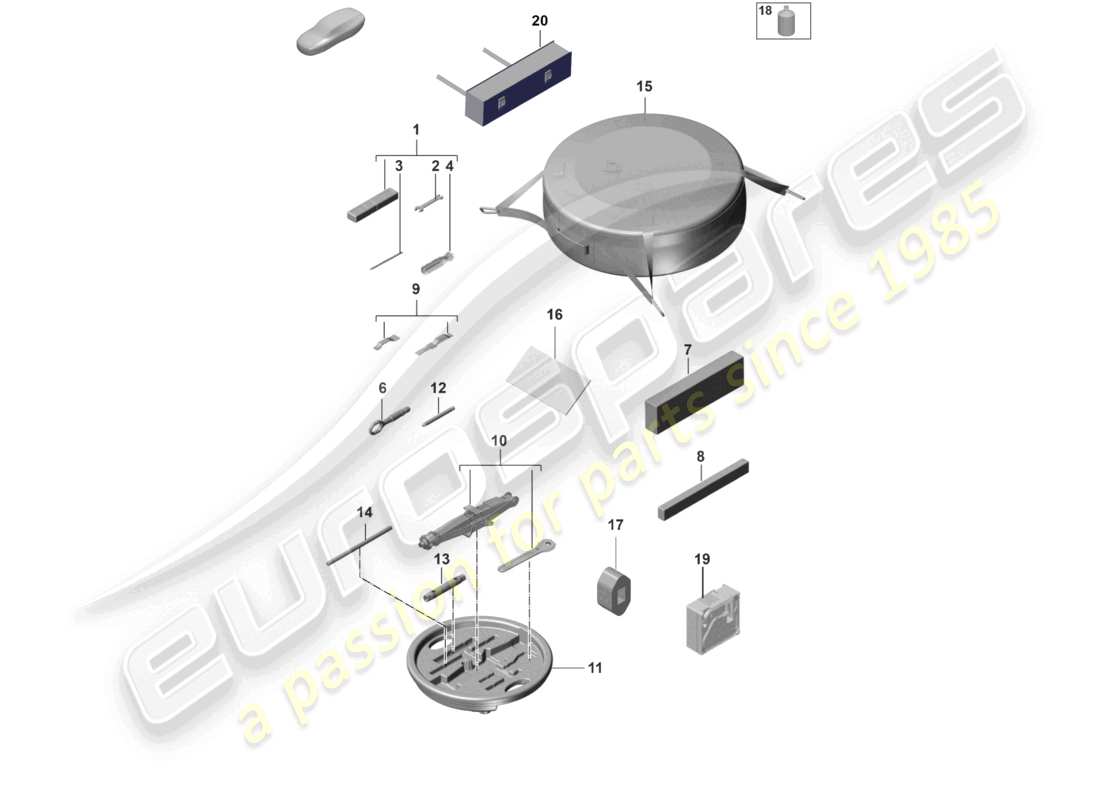 porsche 2021 (panamera 971-2) tool jack part diagram