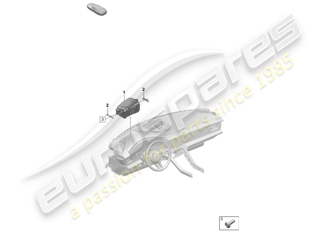 porsche 2025 (taycan 9j1-2) head-up display parts diagram