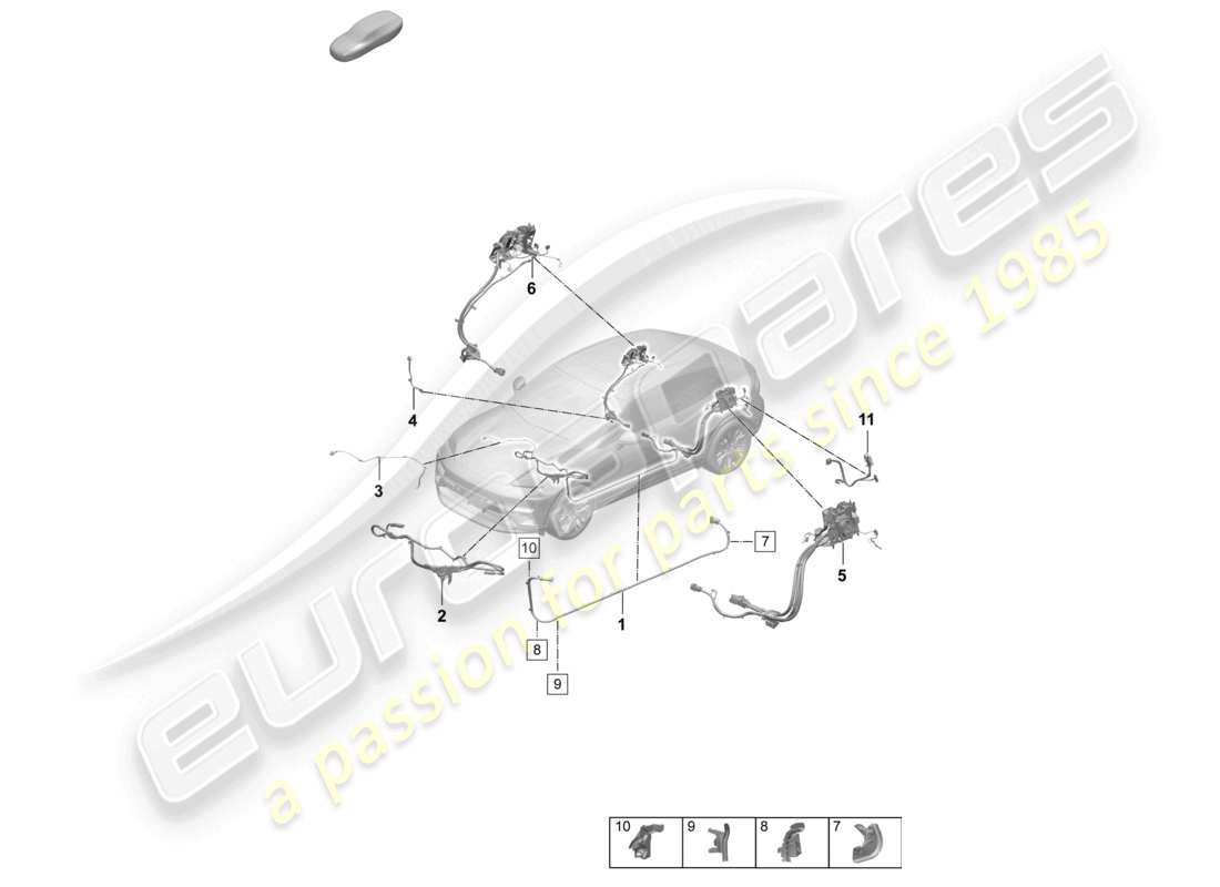 porsche 2026 (macan-e) high-voltage cable part diagram