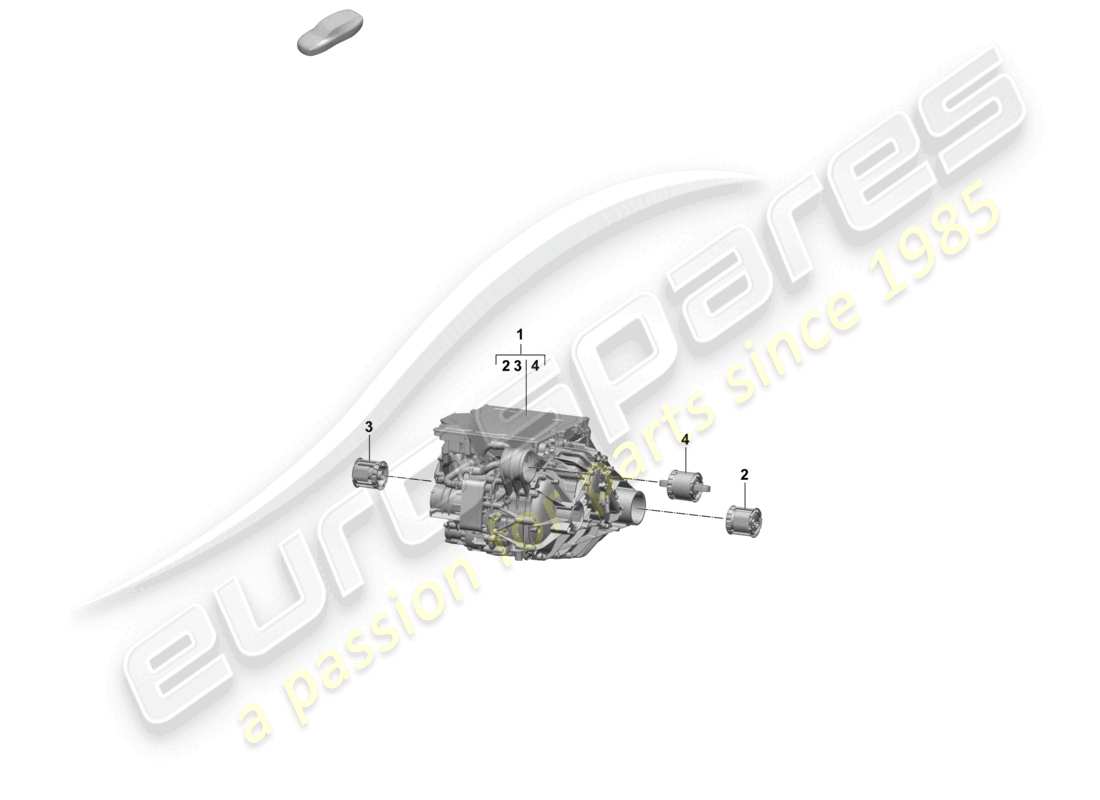 porsche 2024 (macan-e) traction motor for elec. drive front axle part diagram