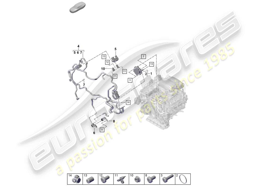 porsche 2024 (panamera 976) vacuum system vacuum pump part diagram