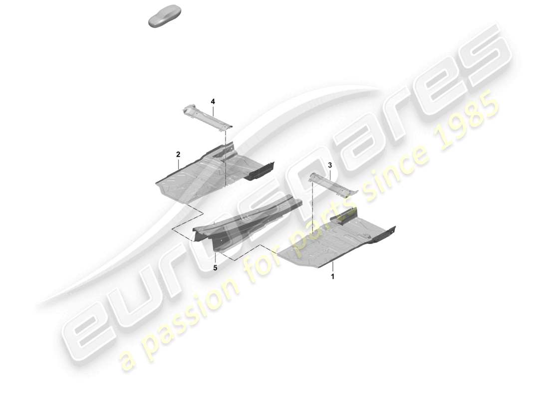porsche 2025 (taycan 9j1-2) bottom plate front seat support tunnel when ordering, provide vehicle identification number. parts diagram