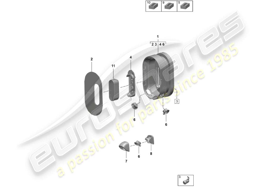 porsche 2025 (taycan 9j1-2) charging station parts diagram