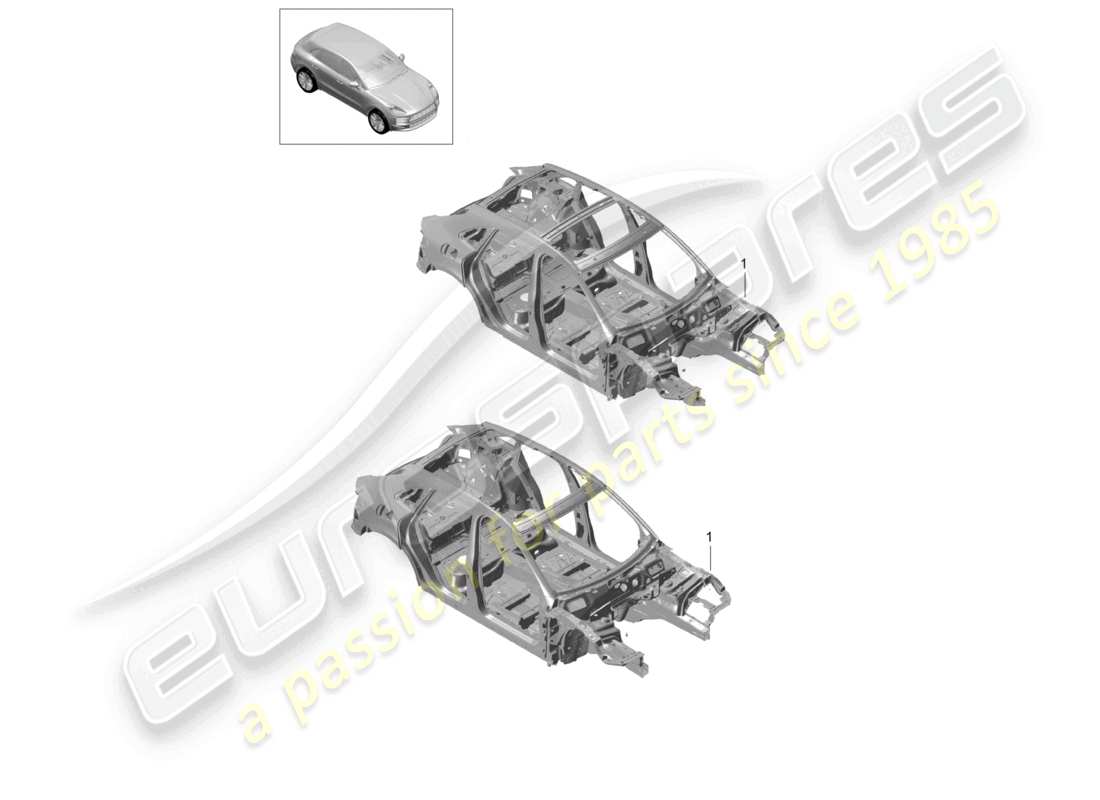 porsche 2026 (macan) car body part diagram