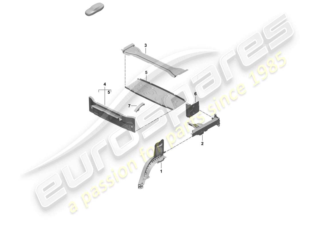porsche 2025 (taycan 9j1-2) rear end side member parts diagram