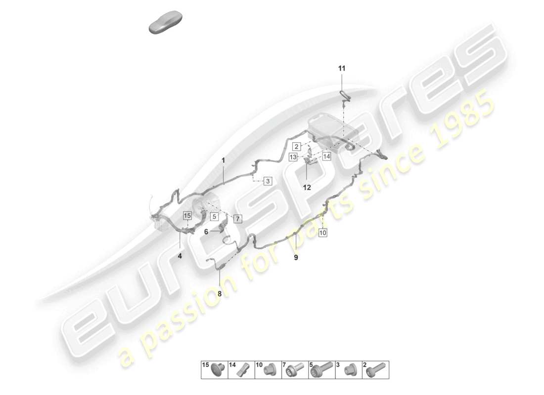 porsche 2021 (panamera 971-2) wiring looms for vehicles with hybrid drive part diagram