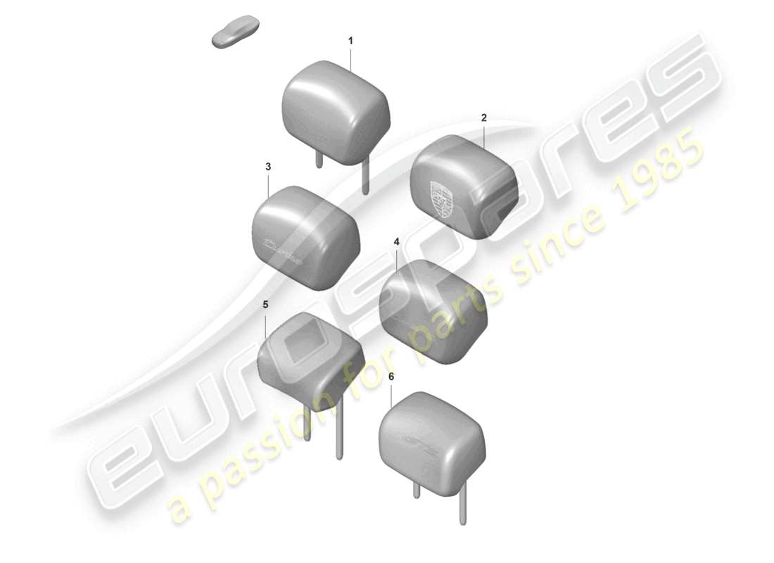 porsche 2023 (taycan 9j1-1) head restraint parts diagram