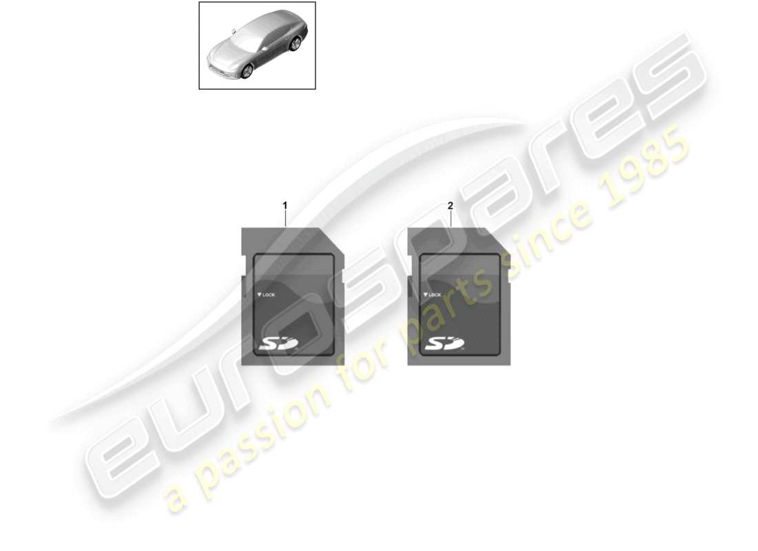 porsche 2021 (cayenne e3 9ya/9yb) sd card software navigation system d >>- mj 2021 part diagram