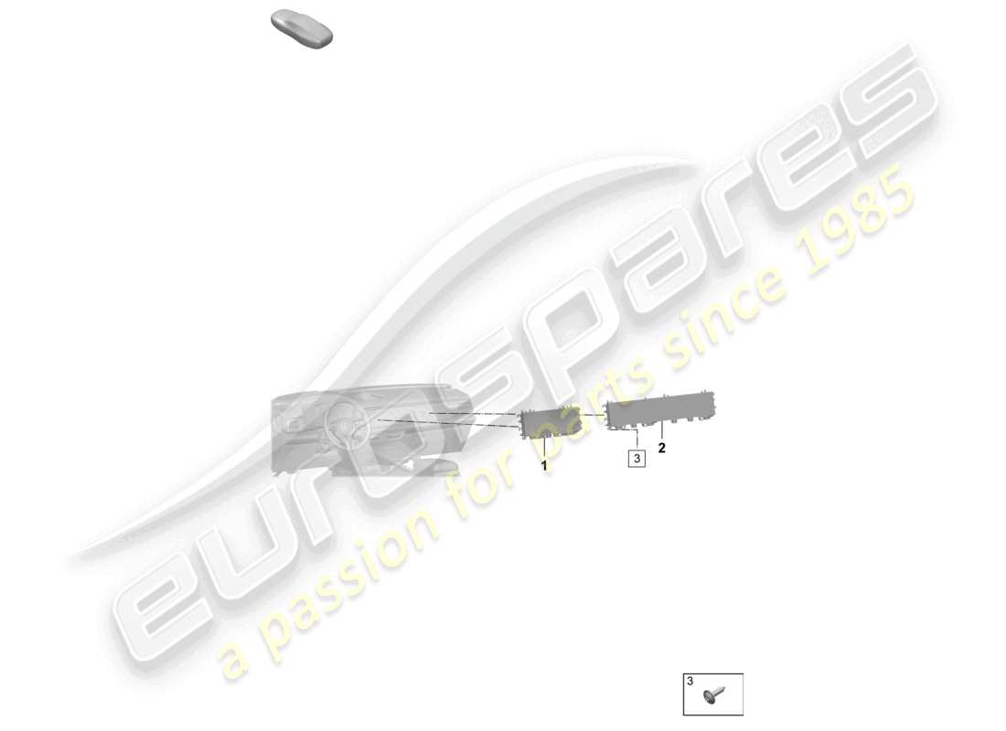 porsche 2024 (macan-e) display part diagram