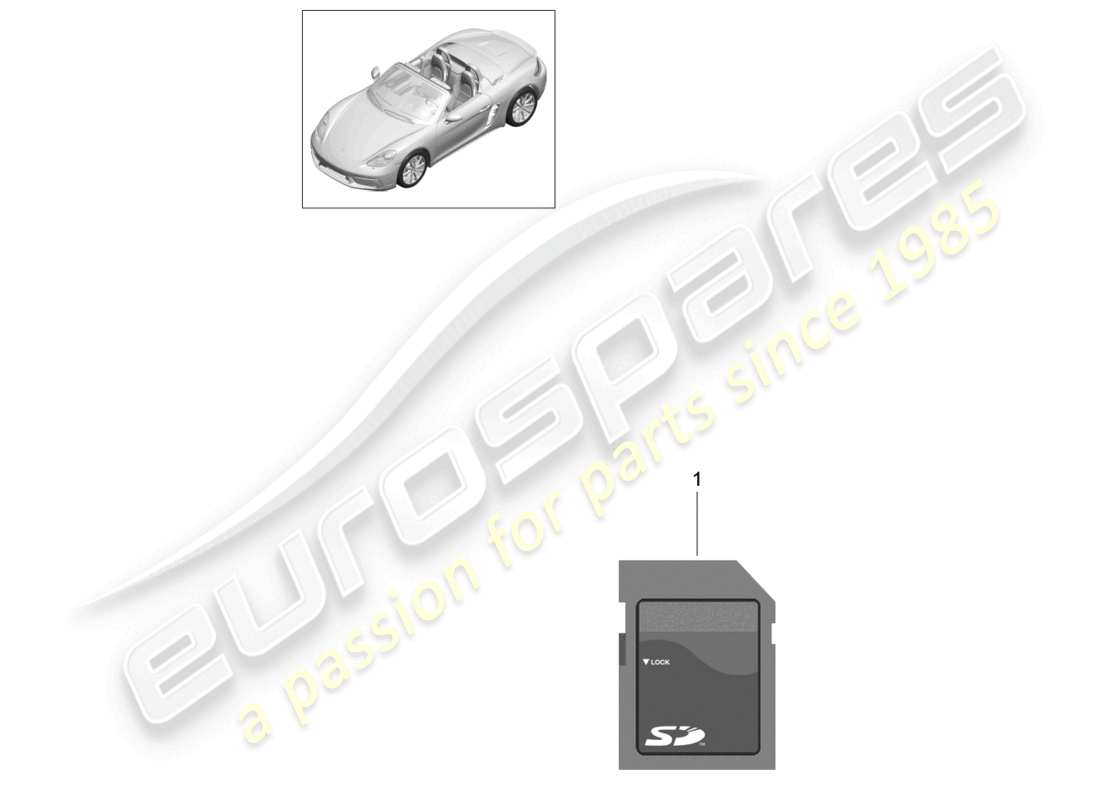 porsche 2021 (718 boxster) sd memory card for updating the navigation data parts diagram